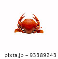 cooked crab dark orange peel isolated from white background 93389243