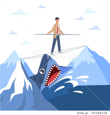 Danger, risk situation, excitement, extreme...のイラスト素材 [93389338] - PIXTA