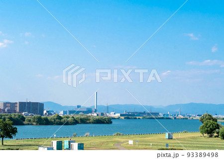 河川敷公園　淀川 93389498
