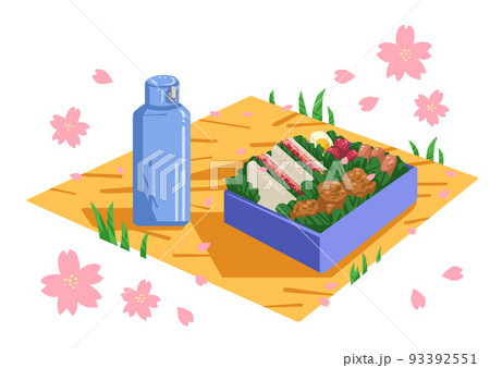 花見のお弁当のイラスト 花見のお弁当のイラスト 93392551