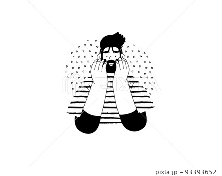 Wide range - Online shopping and electronic commerce series - modern flat vector concept illustration of a surprised young man wearing glasses. Promotion, discounts, sale and online orders concept 93393652