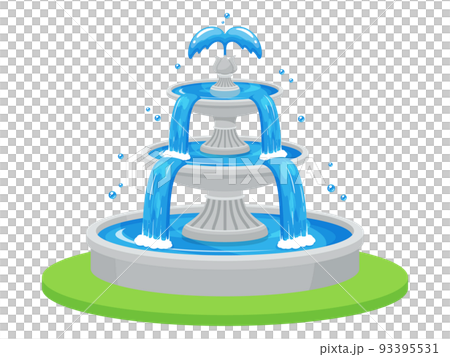 おしゃれな噴水のイラスト 93395531