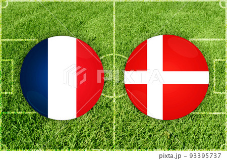 France vs Denmark football match France vs Denmark football match 93395737