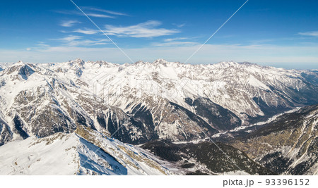 snowy mountains clouds and sky snowy mountains clouds and sky 93396152