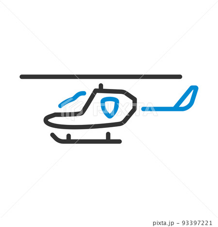 Police Helicopter Icon 93397221