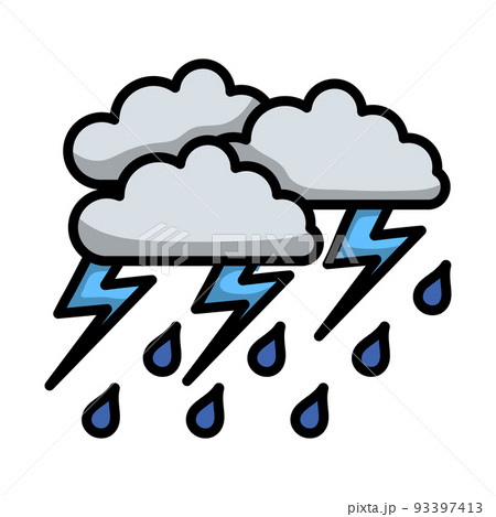 Thunderstorm Icon 93397413