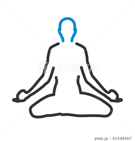 Lotus Pose Icon 93398407