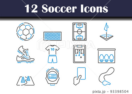 Soccer Icon Set Soccer Icon Set 93398504