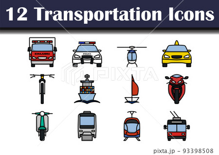 Transportation Icon Set 93398508