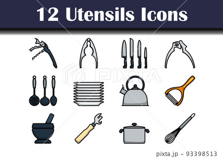 Utensils Icon Setのイラスト素材 [93398513] - PIXTA