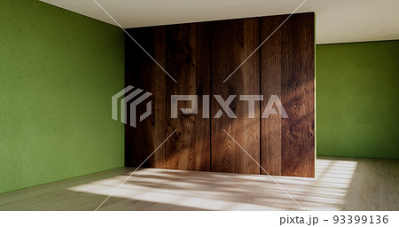 Empty - Clean green modern room japanese style.3D rendering 93399136