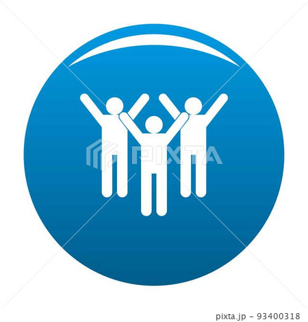 Winning teamwork icon vector blue 93400318