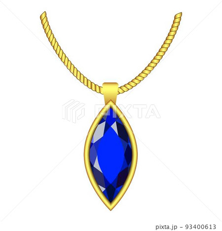 Sapphire jewelry icon, realistic style Sapphire jewelry icon, realistic style 93400613