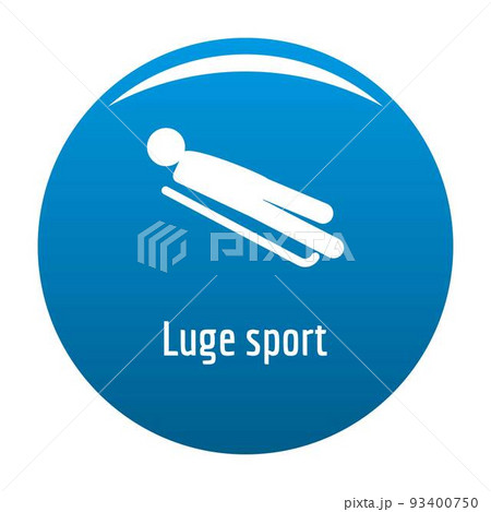 Luge sport icon vector blue 93400750