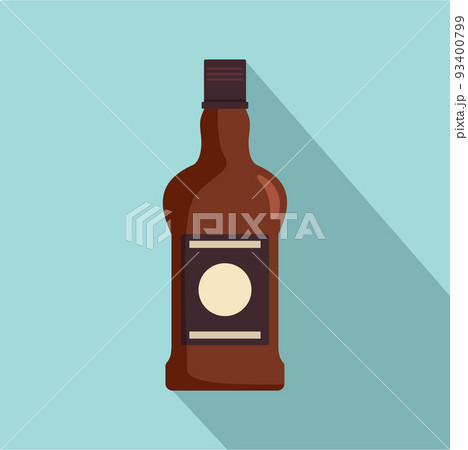 Bottle of cognac icon, flat style 93400799