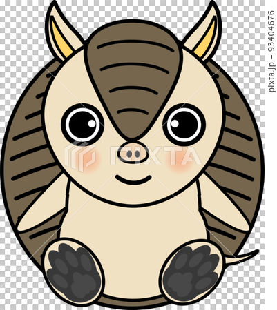 座るかわいいアルマジロ 93404676