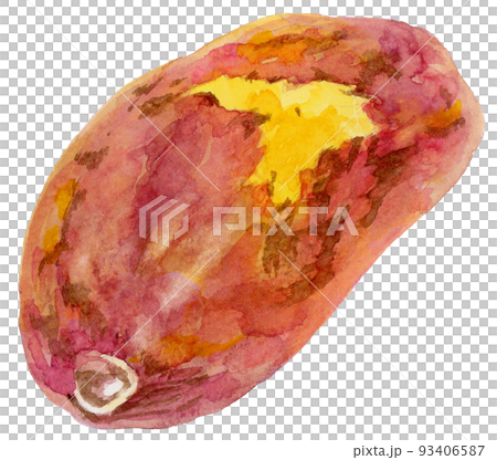 水彩焼き芋 93406587