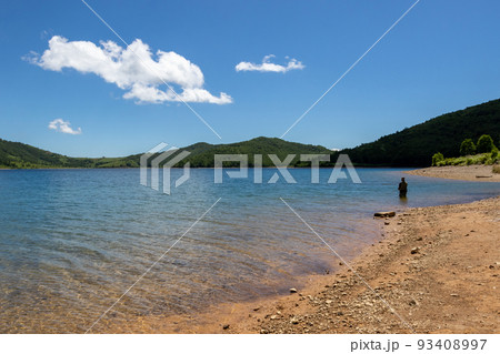 夏の野反湖 湖岸の風景 夏の野反湖 湖岸の風景 93408997