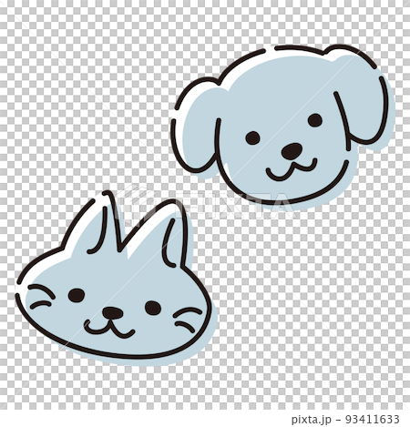 簡單的貓和狗的插圖集 簡單的貓和狗的插圖集 93411633