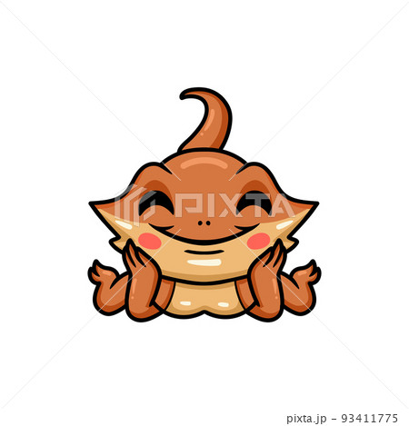 Cute little bearded dragon cartoon Cute little bearded dragon cartoon 93411775