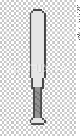 pixelated metal bat - Stock Illustration [93414084] - PIXTA