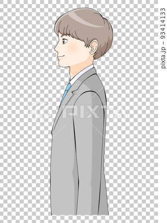 anime guy standing suit