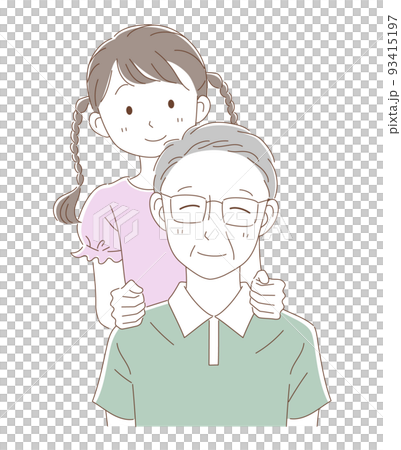 爺爺的拍肩孫子 93415197