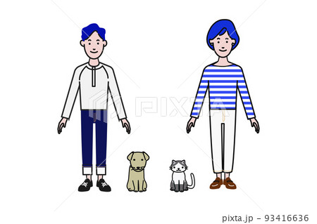 家族の多様性を表現したイラスト 93416636