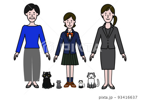 家族の多様性を表現したイラスト 93416637