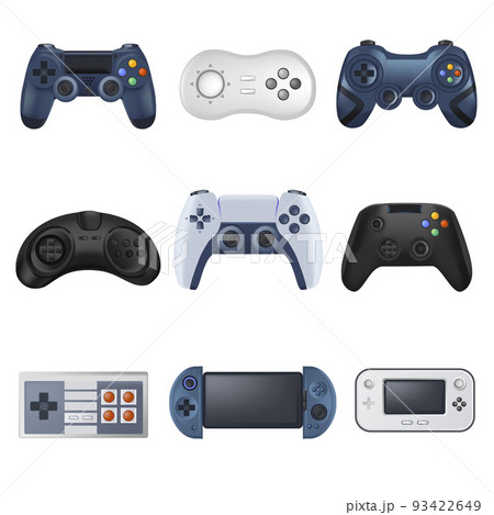 Joysticks for playing video games, consoles types Joysticks for playing video games, consoles types 93422649
