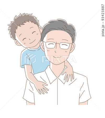 仲の良い父と息子 93423887