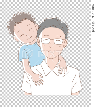仲の良い父と息子 93423887