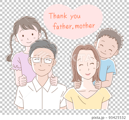 孩子拍拍父母的肩膀 93425532