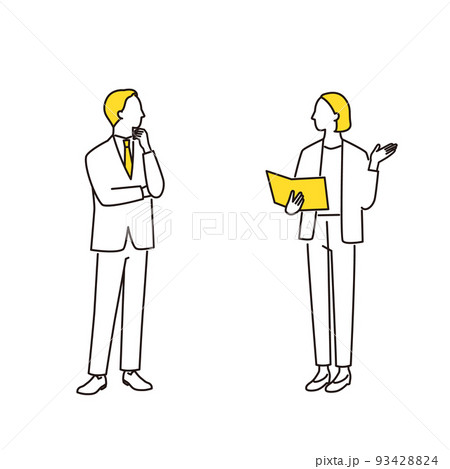 会話するビジネスパーソン 93428824