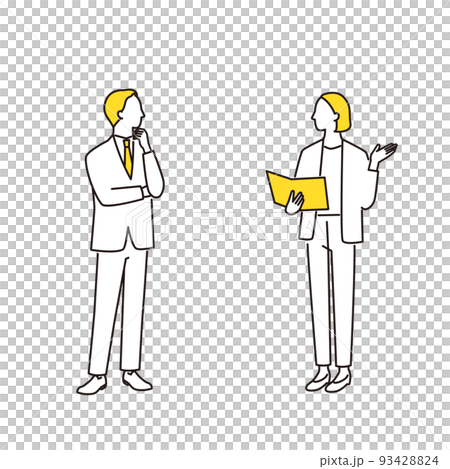 会話するビジネスパーソン 93428824