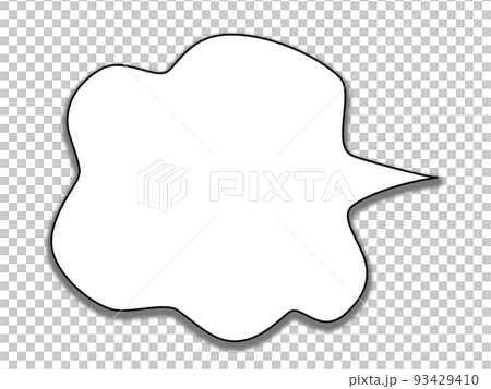 Speech bubble cloud type right center shadow - Stock Illustration ...