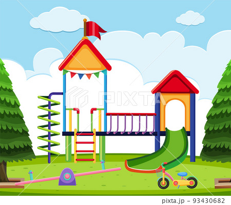 An outdoor playground scene An outdoor playground scene 93430682