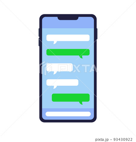 トークアプリで会話をするイラスト1 93430922