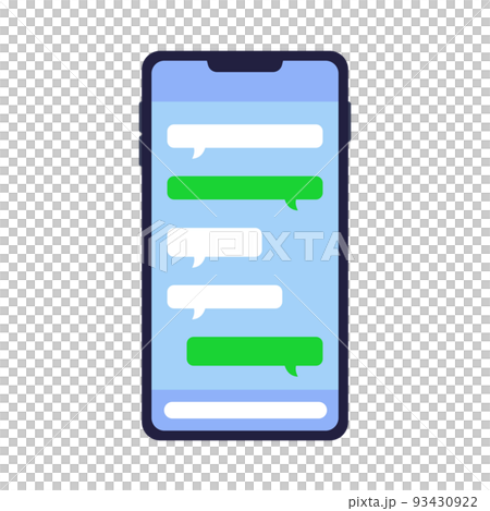 トークアプリで会話をするイラスト1 93430922