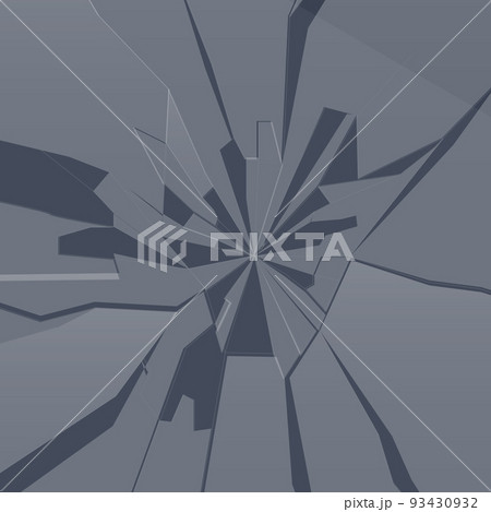 割れたガラス面のイラスト 93430932