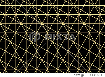The geometric pattern with lines. Seamless vector background. Gold and black texture. Graphic modern pattern. Simple lattice graphic design 93431691