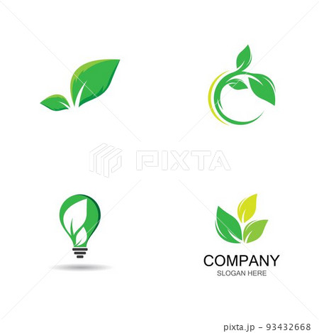 Leaf symbol vector icon 93432668