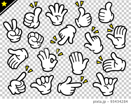 hand gesture icon set - Stock Illustration [93434284] - PIXTA