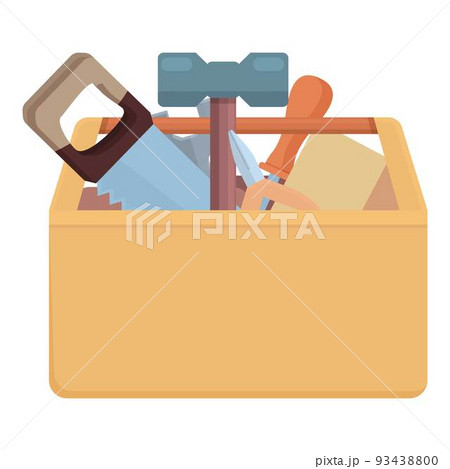 Work Box Icon Work box icon cartoon vector. Repair kit. Metal...のイラスト素材 [93438800 ...