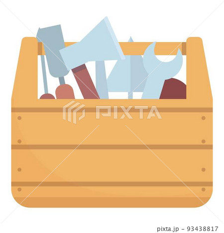 Renovation toolbox icon cartoon vector. Tool box. Metal pliers Renovation toolbox icon cartoon vector. Tool box. Metal pliers 93438817