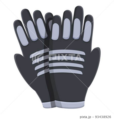 Textile biker gloves icon cartoon vector. Rider gear. Art guy 93438926