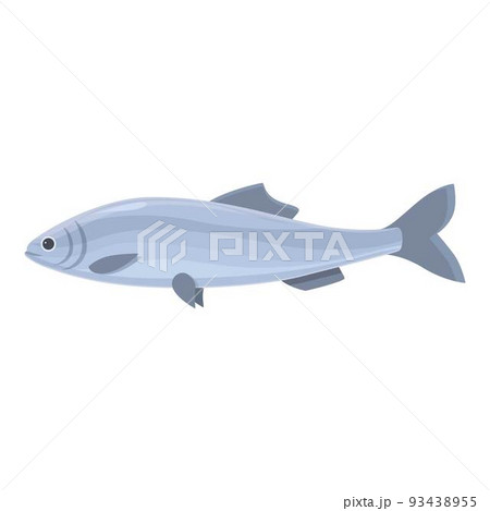 Lake fish icon cartoon vector. Sea herring. Sardine food 93438955