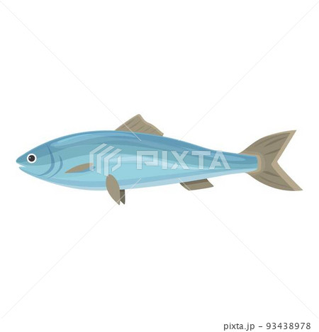 Sardine fish icon cartoon vector. Sea herring. Food animal 93438978