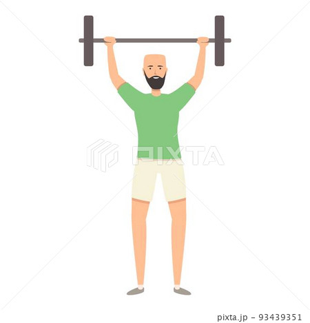 Gym barbell icon cartoon vector. Sport workout. Training parent Gym barbell icon cartoon vector. Sport workout. Training parent 93439351