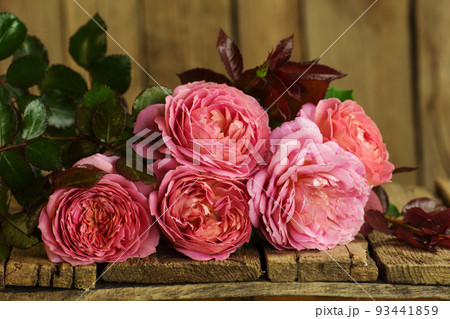 Colorful flowers on a table. 93441859